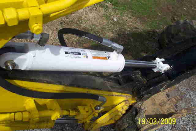 Ht830 hydraulic excavator thumb by USA Attachments.
