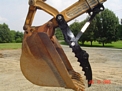 Pin on mechanical thumb for  CASE 580 K, L, M, backhoe with ductile stick.