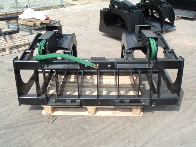 Excavator attachments grapples for skid steer