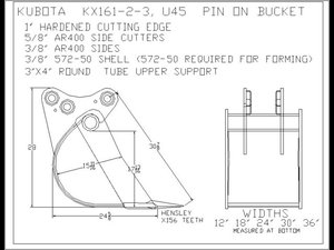 Also Fits Kubota excavators KX161-2-3, U45