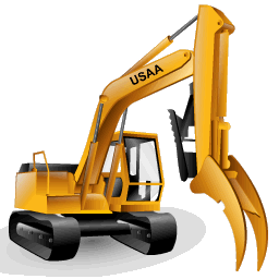 excavator tree stumper and thumb