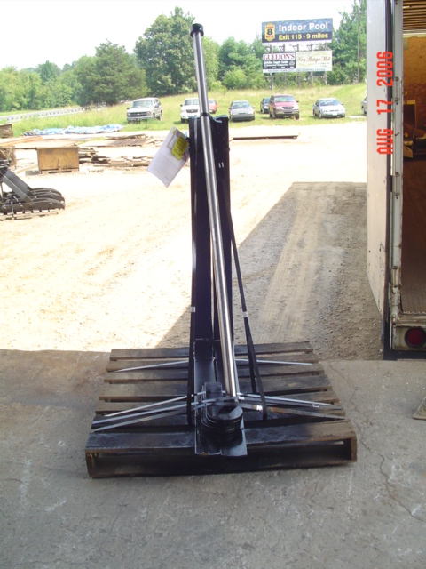 Loader backhoe bucket forks make by USA Attachments.