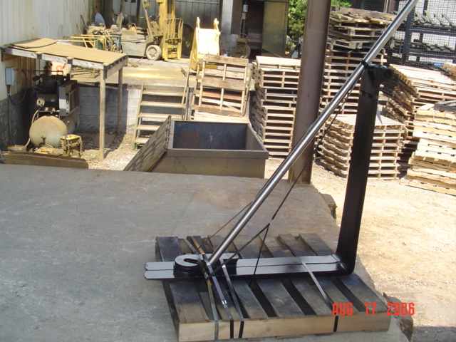 Loader backhoe bucket forks side profile.