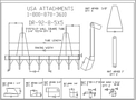 DR-92-8-5X5 Dozer Rake Line Drawing