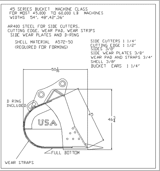 Eb4536 excavator bucket 3