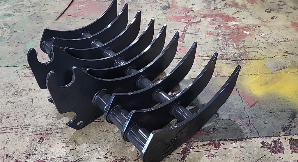 Excavator rake 48 inch fits kubota kx057 u48 u55 quick attach 2