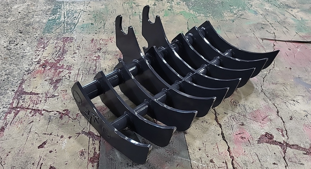 Excavator rake 48 inch fits kubota kx057 u48 u55 quick attach 3