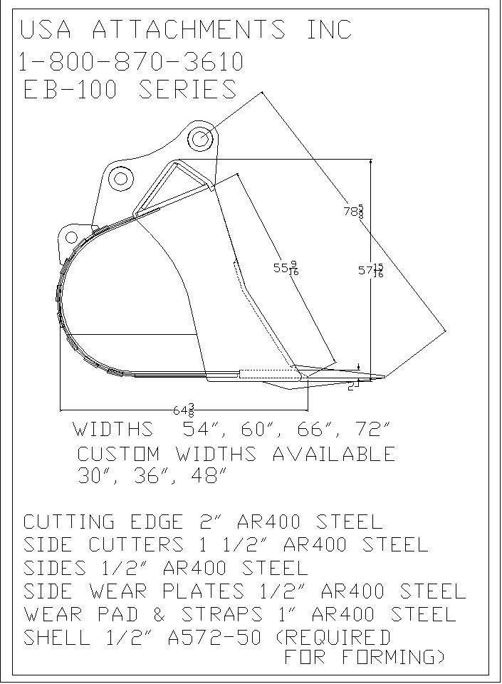 Excavator buckets 100k 120k