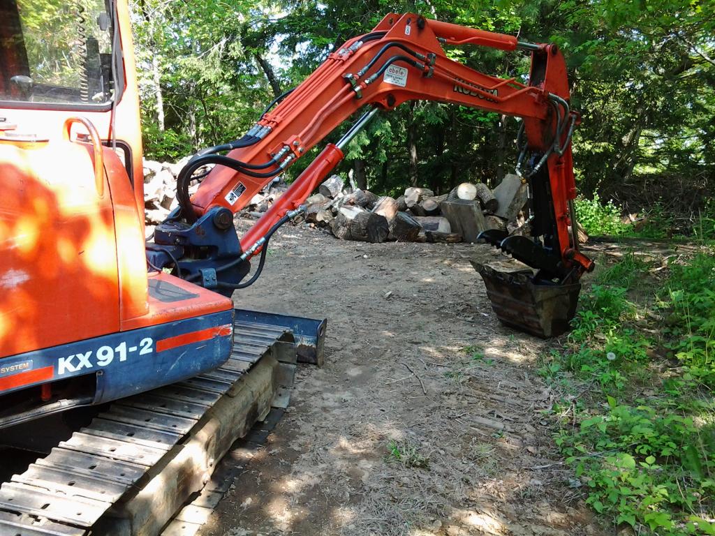 Ht830 hydraulic excavator thumb on kubota kx91 2 photo 5