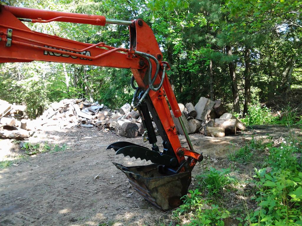 Ht830 hydraulic excavator thumb on kubota kx91 2 photo 7