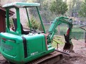 Hydraulic mini thumb installed on takeuchi TB025 mini excavator.