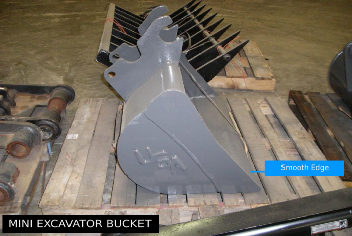 Smooth Edge Mini Excavator Bucket