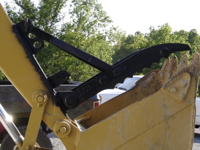 an excavator thumb welded on to a stick