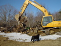 Hyundai 180 excavator with MT1850 excavator thumb