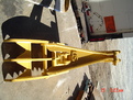 MT1850 excavator thumb in CAT style yellow by USA Attachments. Made of AR400 steel. Made in the USA.