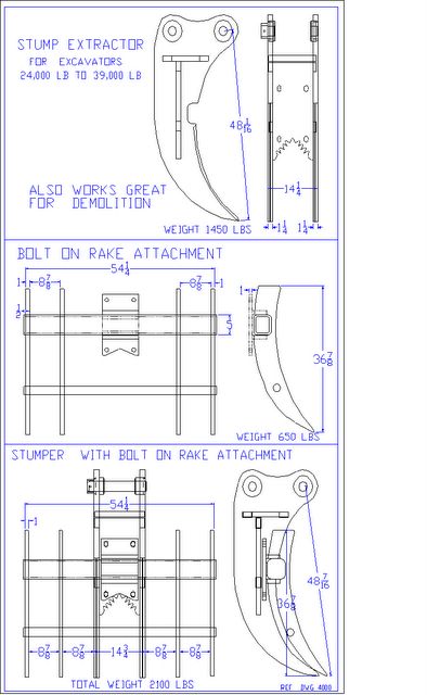 tree stumper for excavators 24k 39k 1