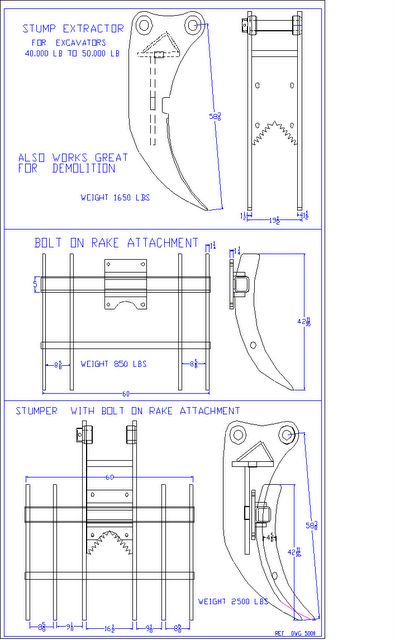 excavator tree stumper for 40 50k machine 1