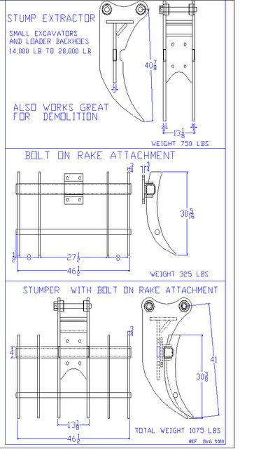 small excavator tree stumper 7